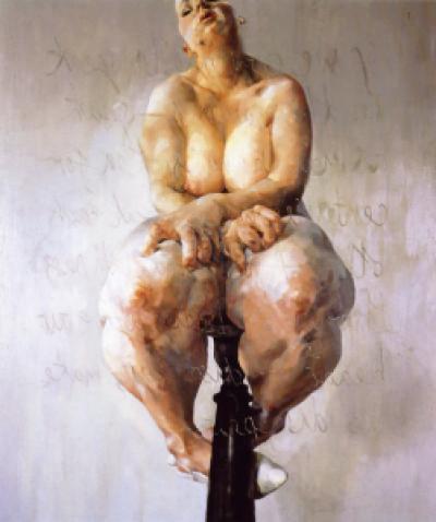 propped jenny saville