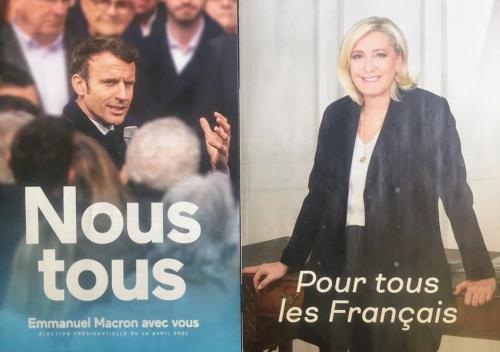 affiche elections macron lepen