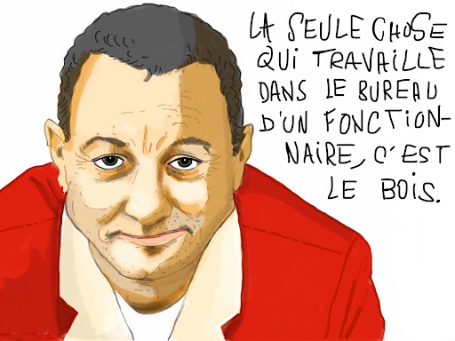 coluche travail